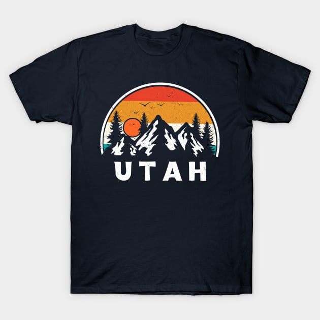 Vintage Utah UT Mountains Hiking Snowbird Retro 80S Souvenir T-Shirt by kalponik